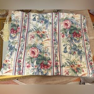 Vintage Floral Botanical Pillow Sham in Florals - Cream, Pink, Blue